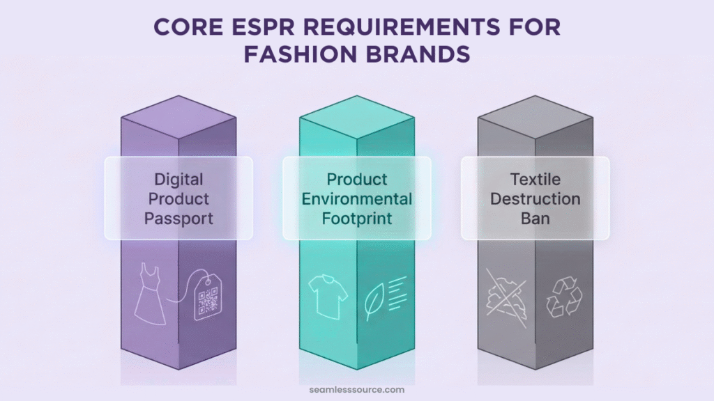 Core ESPR requirements for fashion brands